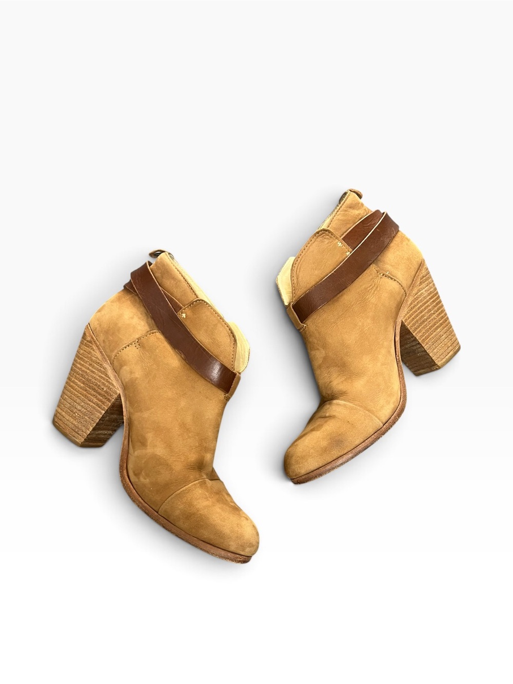 Rag And Bone Harrow Tan Suede Ankle Boots Size 40 10 Equivalent - Picture 3 of 8